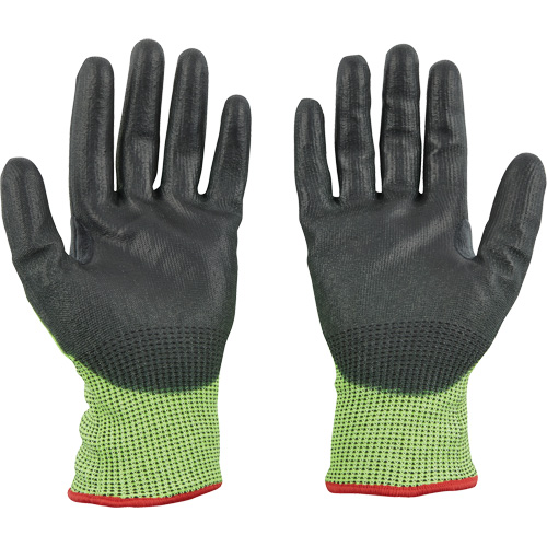 Gants &agrave; haute visibilit&eacute; enduits par trempage, Petit, Calibre 15, Rev&ecirc;tement Polyur&eacute;thane, ASTM ANSI niveau A5 Les Fournitures Industrielles Méga
