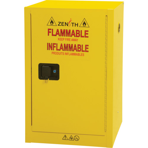 Flammable Aerosol Storage Cabinet, 12 gal., 1 Door, 23" W x 35" H x 18" D Les Fournitures Industrielles Méga