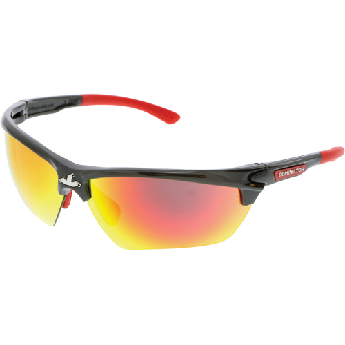 Lunettes de s&eacute;curit&eacute; Dominator s&eacute;rie DM3, Lentille Miroir orange, Antibu&eacute;e/Anti-&eacute;gratignures, ANSI Z87+ Les Fournitures Industrielles Méga
