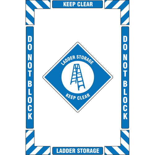 "Ladder Storage" Floor Marking Kit, Adhesive, English with Pictogram Les Fournitures Industrielles Méga