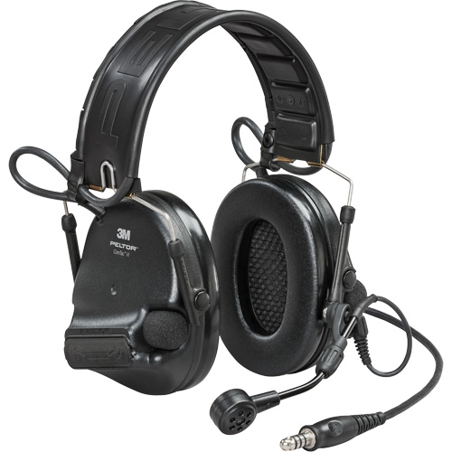 Casque VI NIB avec fils de sortie unique et rail arc Peltor ComTac, Style Bandeau, 23 dB Les Fournitures Industrielles Méga
