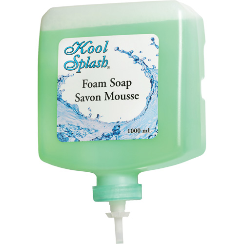Savon apaisant &agrave; l'alo&egrave;s Kool Splash, Mousse, 1000 ml, Parfum&eacute; Les Fournitures Industrielles Méga