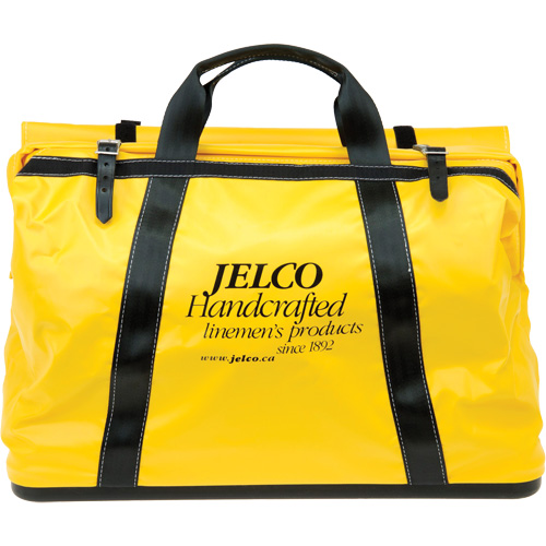 Sac de transport avec rev&ecirc;tement en vinyle, Nylon, Noir/Jaune Les Fournitures Industrielles Méga