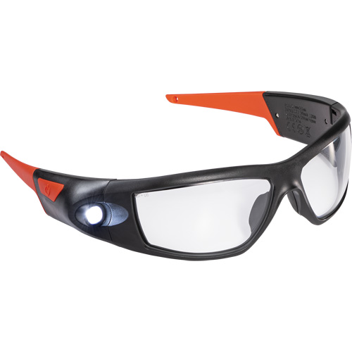 SPG500 Rechargeable Inspection Beam Safety Glasses, Clear Lens, ANSI Z87+ Les Fournitures Industrielles Méga