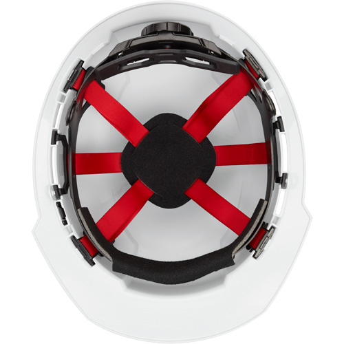 Casque de s&eacute;curit&eacute; &agrave; bordure avant, R&eacute;pond aux normes CSA type 1, Suspension Rochet, Non ventil&eacute; Les Fournitures Industrielles Méga