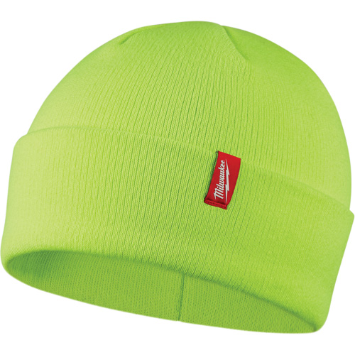 High-Visbility Cuffed Beanie, One Size, Green Les Fournitures Industrielles Méga