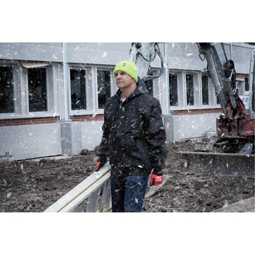 High-Visbility Cuffed Beanie, One Size, Green Les Fournitures Industrielles Méga
