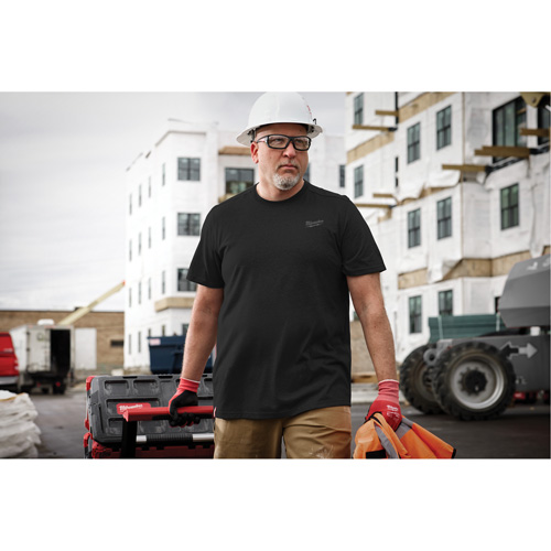 T-shirt de travail hybride, Hommes, Petit, Noir Les Fournitures Industrielles Méga