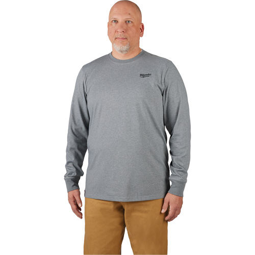 Hybrid Work Tee Shirt, Men's, Small, Grey Les Fournitures Industrielles Méga