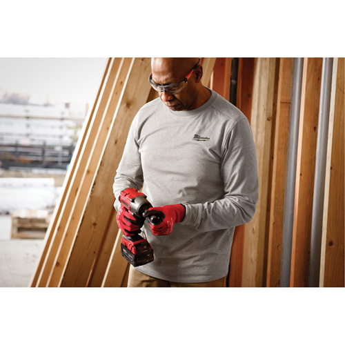 Hybrid Work Tee Shirt, Men's, Small, Grey Les Fournitures Industrielles Méga