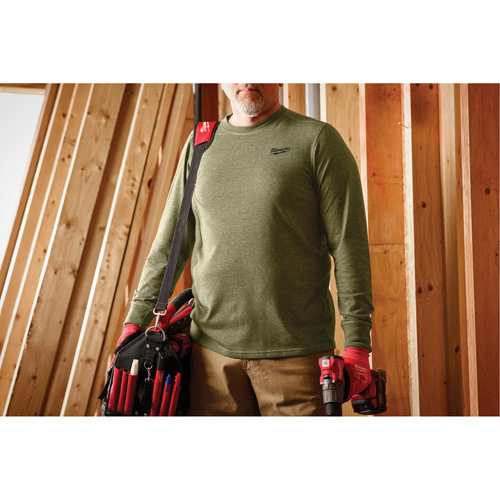 Hybrid Work Tee Shirt, Men's, Small, Green Les Fournitures Industrielles Méga