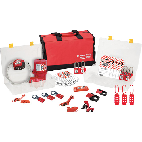 Premier Lockout Kit with Zenex Thermoplastic Locks, Electrical Kit, 27 Components Les Fournitures Industrielles Méga