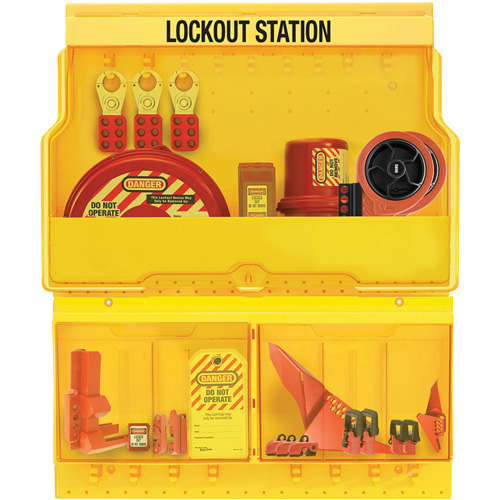 Premier Valve & Electrical Deluxe Lockout Station, None Padlocks, 32 Padlock Capacity, Padlocks Not Included Les Fournitures Industrielles Méga