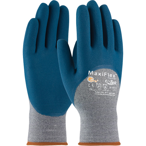 ATG MaxiFlex&reg; Comfort Seamless Knit Gloves, Large, Nitrile Coating, 15 Gauge, Nylon Shell Les Fournitures Industrielles Méga