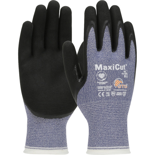 Gants r&eacute;sistants aux coupures dans un milieu de travail huileux ATG MaxiCut, Taille Grand, Calibre 15, Rev&ecirc;tement Nitrile, Enveloppe en Fil technique, ASTM ANSI niveau A3/EN 388 niveau 4/EN 388 niveau C Les Fournitures Industrielles Méga