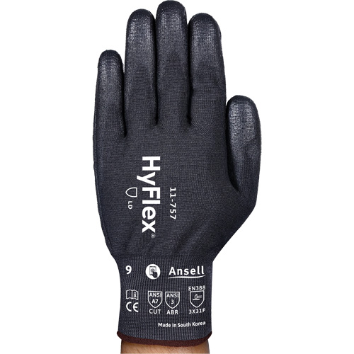 Gants r&eacute;sistant aux coupures Hyflex 11-757, 8, Calibre 18, Rev&ecirc;tement Polyur&eacute;thane, ASTM ANSI niveau A7/EN 388 niveau F Les Fournitures Industrielles Méga