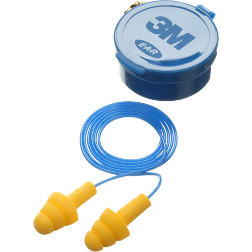 E-A-R Ultrafit Premolded Earplugs, Corded, Pair - Plastic Case, 25 dB NRR, One-Size Les Fournitures Industrielles Méga