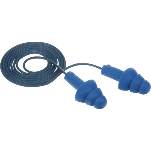 Bouchons d'oreilles pr&eacute;moul&eacute;s E-A-R Ultrafit , Avec cordon, Taille unique, Vrac - Sac en poly, NRR dB NRR 25 dB Les Fournitures Industrielles Méga