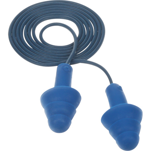 Bouchons d'oreilles pr&eacute;moul&eacute;s E-A-R Ultrafit , Avec cordon, Taille unique, Vrac - Sac en poly, NRR dB NRR 25 dB Les Fournitures Industrielles Méga