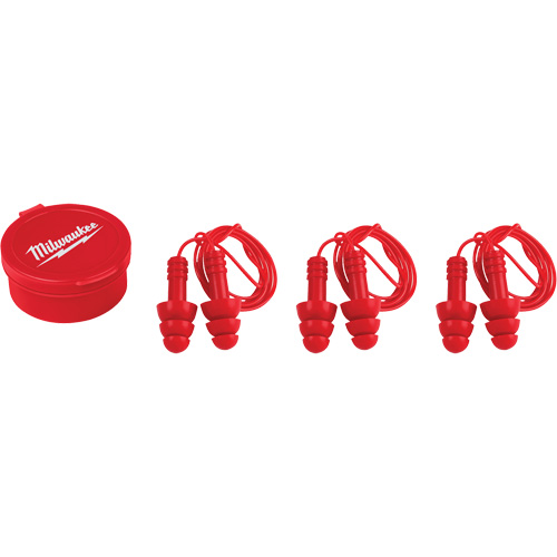Reusable Ear Plugs, Corded, Pair - Plastic Case, 26 dB NRR, One-Size Les Fournitures Industrielles Méga