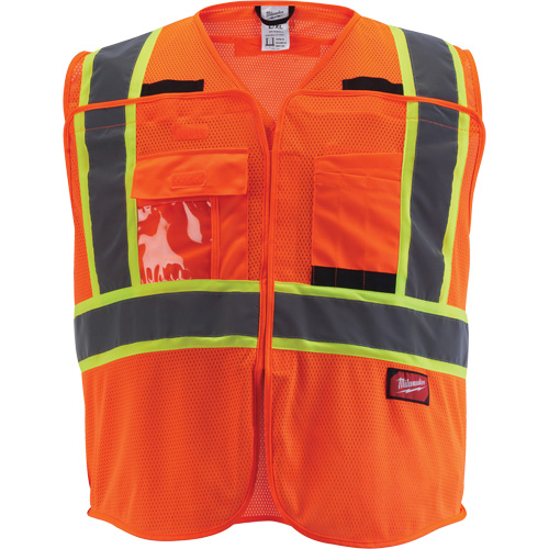 Flagman Safety Vest, High Visibility Orange, Medium/Small Les Fournitures Industrielles Méga