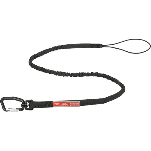Extended Reach Locking Tool Lanyard, Bungee, Carabiner/Loop Les Fournitures Industrielles Méga