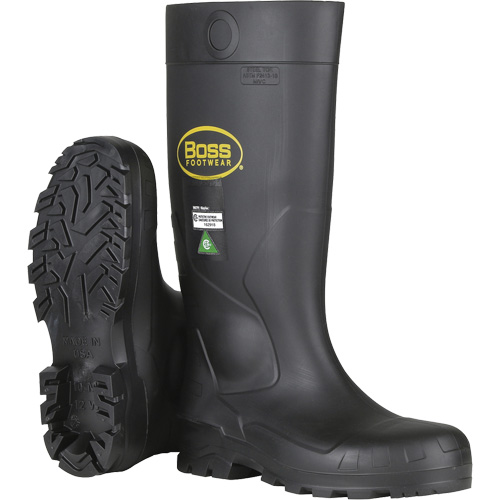 Botte de s&eacute;curit&eacute; compl&egrave;te Boss Dynamic, PVC, Embout Acier, Pointure 6, Semelle R&eacute;sistant aux perforations Les Fournitures Industrielles Méga