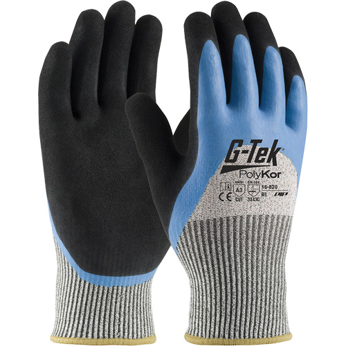 Gants isol&eacute;s r&eacute;sistants aux coupures G-Tek PolyKor, Taille Petit, Calibre 13, Rev&ecirc;tement Latex de caoutchouc, Enveloppe en Fil technique, ANSI/ISEA 105 niveau 3 Les Fournitures Industrielles Méga
