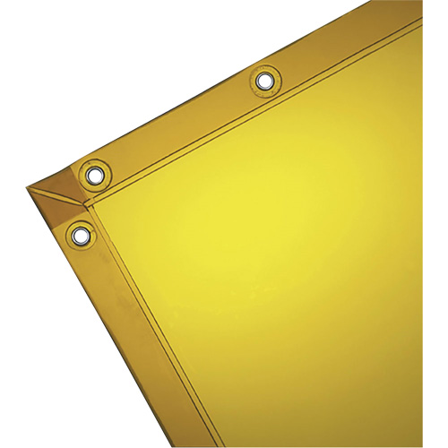 Rideau pour soudure, 72" x 96", Transparence &eacute;lev&eacute;, Jaune Les Fournitures Industrielles Méga