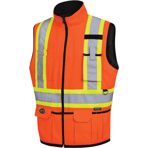 6688 Reversible Vest, High Visibility Orange, 2X-Large, Polyester Les Fournitures Industrielles Méga