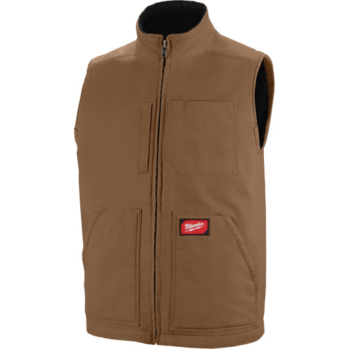 Veste doubl&eacute;e en sherpa ultra-r&eacute;sistante, Hommes, Petit, Brun Les Fournitures Industrielles Méga
