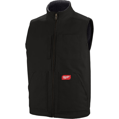 Veste doubl&eacute;e en sherpa ultra-r&eacute;sistante, Hommes, Petit, Noir Les Fournitures Industrielles Méga