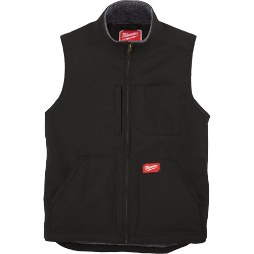 Veste doubl&eacute;e en sherpa ultra-r&eacute;sistante, Hommes, Petit, Noir Les Fournitures Industrielles Méga