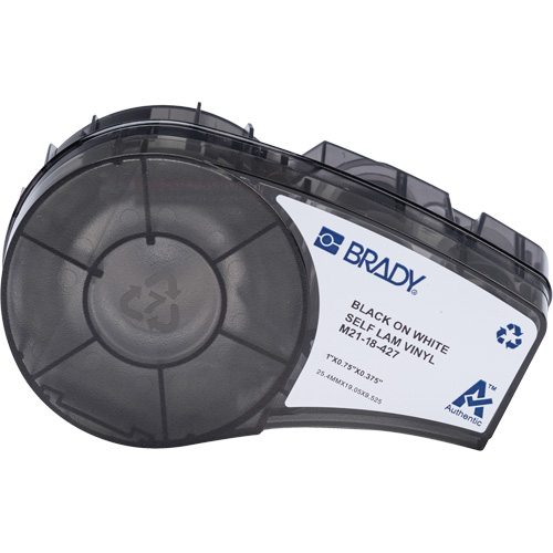 Self-Laminating Wrap Around Labels with Ribbon, Black Les Fournitures Industrielles Méga