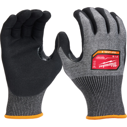 Gants enduits par trempage &agrave; dext&eacute;rit&eacute; &eacute;lev&eacute;e, Petit, Calibre 18, Rev&ecirc;tement Nitrile, ASTM ANSI niveau A8/EN 388 niveau F Les Fournitures Industrielles Méga