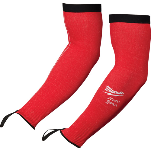 Protective Sleeves, Polyethylene, 16", ANSI/ISEA 105 Level 3/EN 388 Level 3/EN 388 Level C, Red Les Fournitures Industrielles Méga