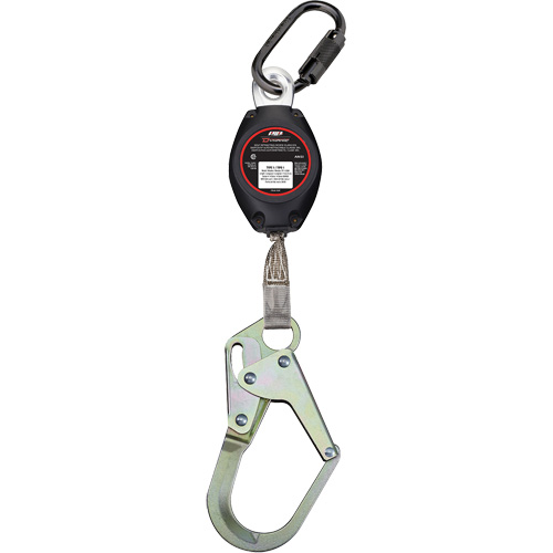 Cordage de s&eacute;curit&eacute; autor&eacute;tractable avec mousqueton moyen Dynamic, 7', Polyester, Pivotant Les Fournitures Industrielles Méga