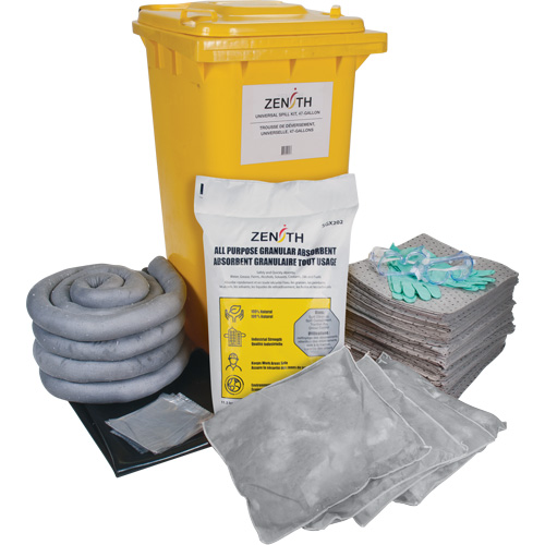 Trousse contre les d&eacute;versements, Universel, Bac, Absorbance de 63 gal. US Les Fournitures Industrielles Méga