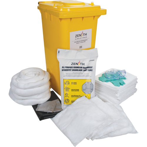 Premium Spill Kit, Oil Only, Bin, 63 US gal. Absorbancy Les Fournitures Industrielles Méga