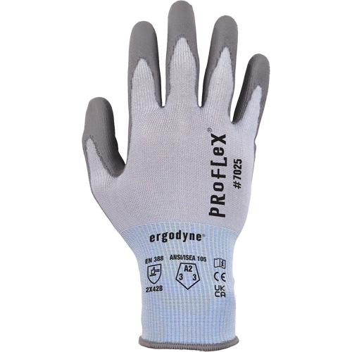 ProFlex 7025 Cut-Resistant Gloves, Size Small, 18 Gauge, Polyurethane Coated, Nylon/HPPE/Spandex Shell, ASTM ANSI Level A2/EN 388 Level B Les Fournitures Industrielles Méga