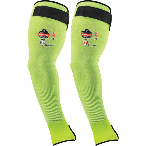 ProFlex 7941-PR Cut-Resistant Protective Arm Sleeve, TenaLux, 18", ASTM ANSI Level A4/EN 388 Level D, High Visibility Lime Les Fournitures Industrielles Méga
