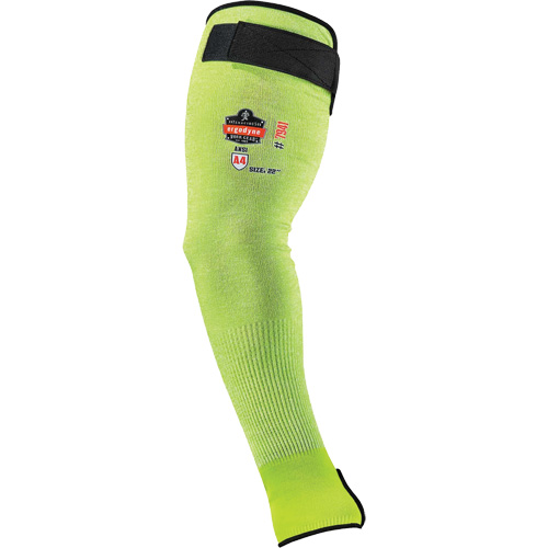 ProFlex 7941-PR Cut-Resistant Protective Arm Sleeve, TenaLux, 22", ASTM ANSI Level A4/EN 388 Level D, High Visibility Lime Les Fournitures Industrielles Méga