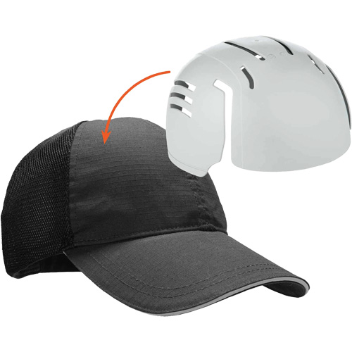 Casquette de baseball standard Skullerz 8946 avec encart, Noir Les Fournitures Industrielles Méga