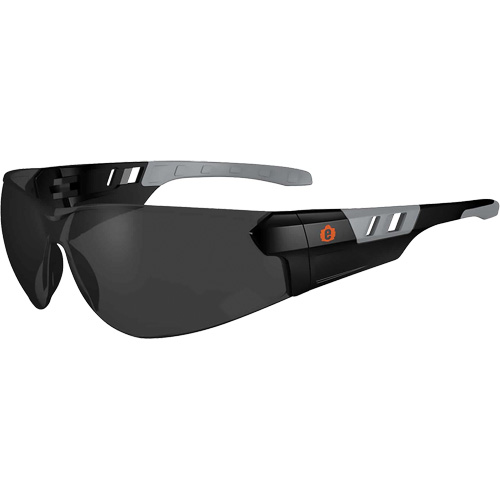 Lunettes de s&eacute;curit&eacute; sans monture Skullerz SAGA, Lentille Fum&eacute;e, Anti-&eacute;gratignures, ANSI Z87+/R&eacute;pond ou surpasse la norme CSA Z94.3 Les Fournitures Industrielles Méga