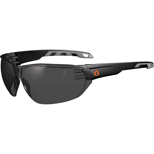 Lunettes de s&eacute;curit&eacute; sans monture Skullerz VALI, Lentille Fum&eacute;e, Antibu&eacute;e/Anti-&eacute;gratignures, ANSI Z87+/R&eacute;pond ou surpasse la norme CSA Z94.3 Les Fournitures Industrielles Méga