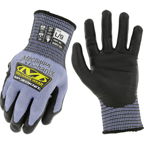 Gants r&eacute;sistants aux coupures SpeeKnit S2EC33, Taille Moyen/8, Calibre 18, Rev&ecirc;tement Ur&eacute;thane, Enveloppe en PEHP/Tungst&egrave;ne, ASTM ANSI niveau A5/EN 388 niveau D Les Fournitures Industrielles Méga