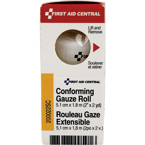 Recharge de bandage en gaze &eacute;tirable et conforme SmartCompliance, Rouleau, 6' lo x 2" la, St&eacute;rile, Dispositif m&eacute;dical Classe 1 Les Fournitures Industrielles Méga