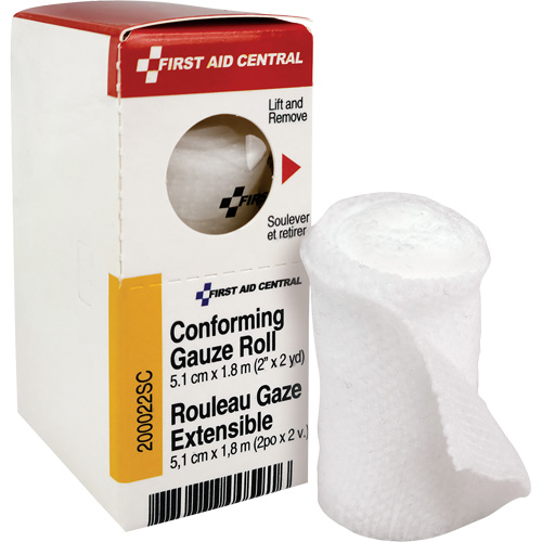 Recharge de bandage en gaze &eacute;tirable et conforme SmartCompliance, Rouleau, 6' lo x 2" la, St&eacute;rile, Dispositif m&eacute;dical Classe 1 Les Fournitures Industrielles Méga
