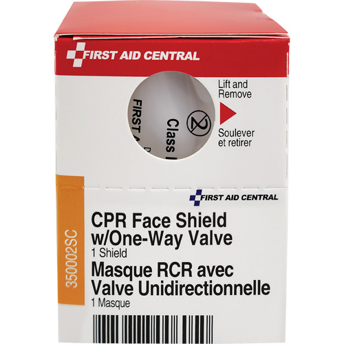 SmartCompliance&reg; Refill CPR Faceshield with One-Way Valve, Single Use Faceshield, Class 2 Les Fournitures Industrielles Méga