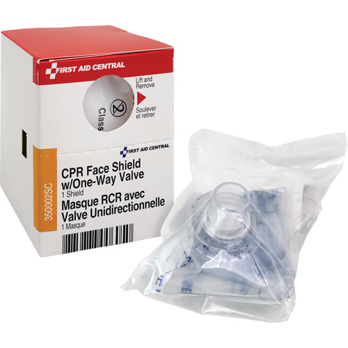SmartCompliance&reg; Refill CPR Faceshield with One-Way Valve, Single Use Faceshield, Class 2 Les Fournitures Industrielles Méga